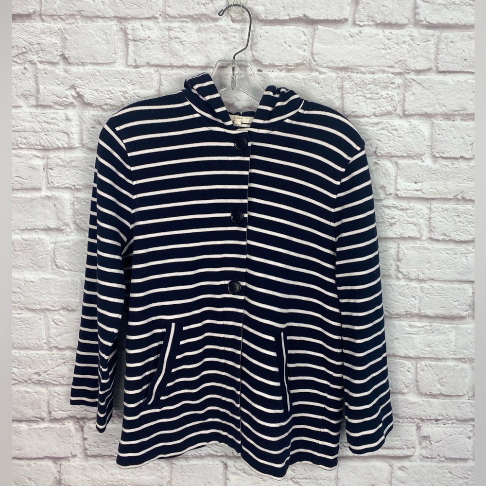 J. Crew Striped‎ Hoodie Jacket